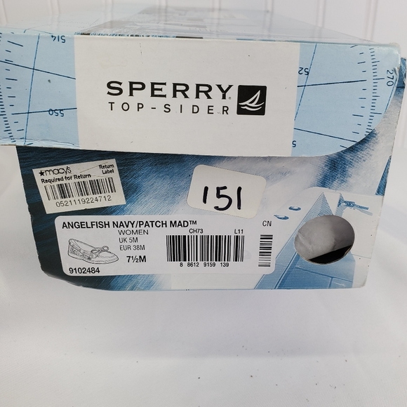 Slperry Top-Sider Angelfish Navy/Patch Mad Women's Slide-In Shoes Size 7.5 M - Picture 2 of 12